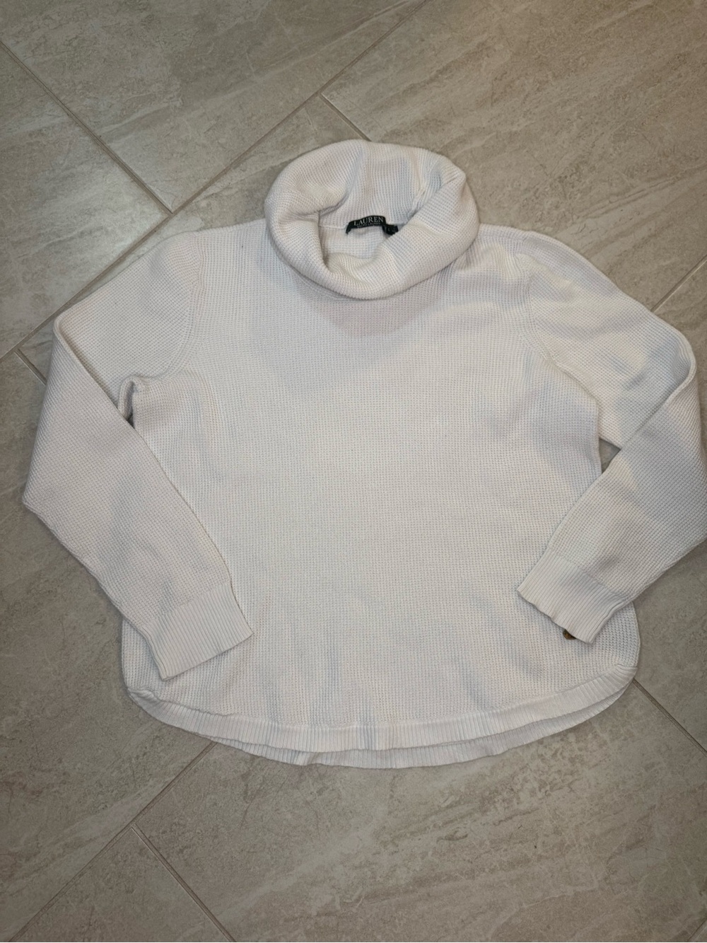 Lauren Ralph Lauren Cream Knit Turtleneck Sweater